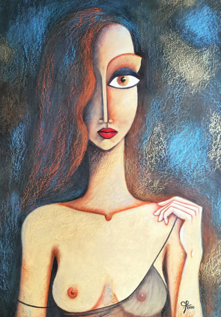 Cláudia Ferro Painting 52x70cm De quoi as-tu faim