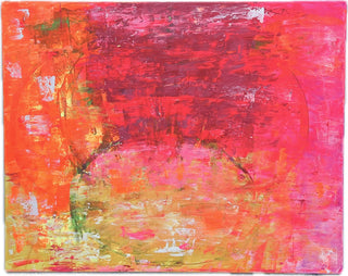 Pink, rose, orange pastel becomes abstract